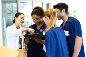 Nurses talking